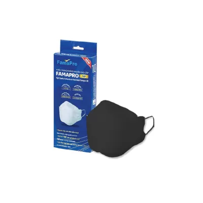 Khẩu Trang KF94 Famapro Đen Hộp 10 Cái